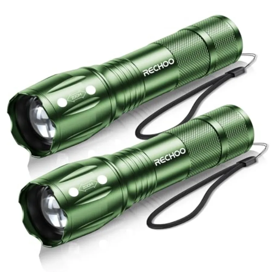 

LED Flashlight, Tactical Flashlights High Lumens with 3 Modes, Pocket Small Flash Light, Waterproof Zoomable Flashlights for Ho