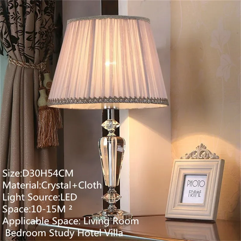 BELLE Contemporary Luxury Crystal Table Lamp LED Fashion Living Room Bedroom Study Villa Hotel Home Decoration Light