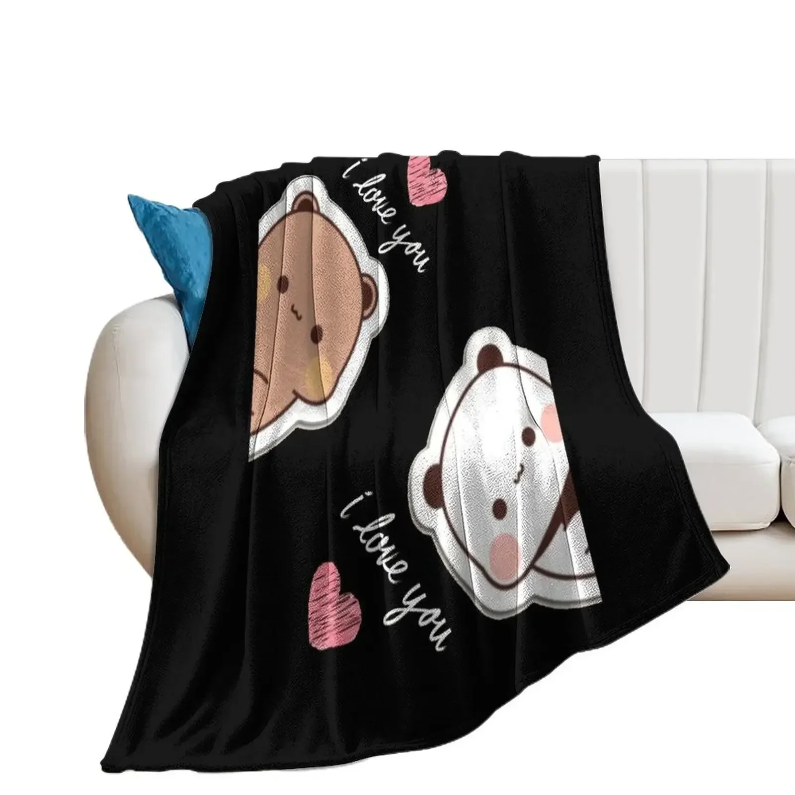 

I love you Bear and Panda Dudu and Bubu Throw Blanket Comforter Camping Blankets