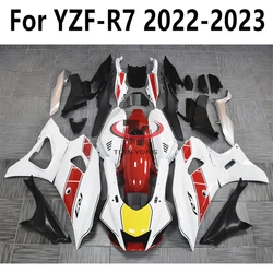 Bodywork Cowling Injection Customize For YZF R7 2022-2023 white red yellow garland Motorcycle Full Fairing Kit