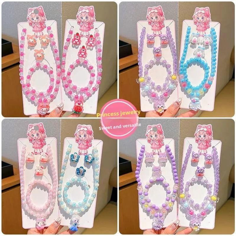 

Kawaii New Children's Necklace Melody Cinnamoroll Necklace CutePrincess Style CullomiJewelry Set Necklace Bracelet Set Wholesale