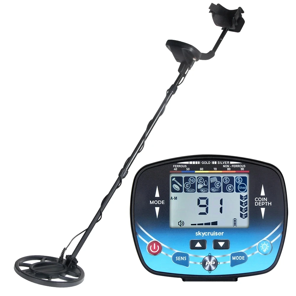 Metal Detector sotterraneo MD910 con Display LCD a bobina di ricerca impermeabile IP68 da 9.8 pollici con retroilluminazione Pinpoint