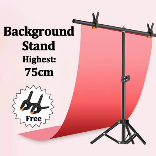 Soporte para fondos de fotografía en forma de T, soporte para estudio fotográfico en forma de T, soportes de luz, Mini soporte para trípode para papel de tela de fondo de PVC