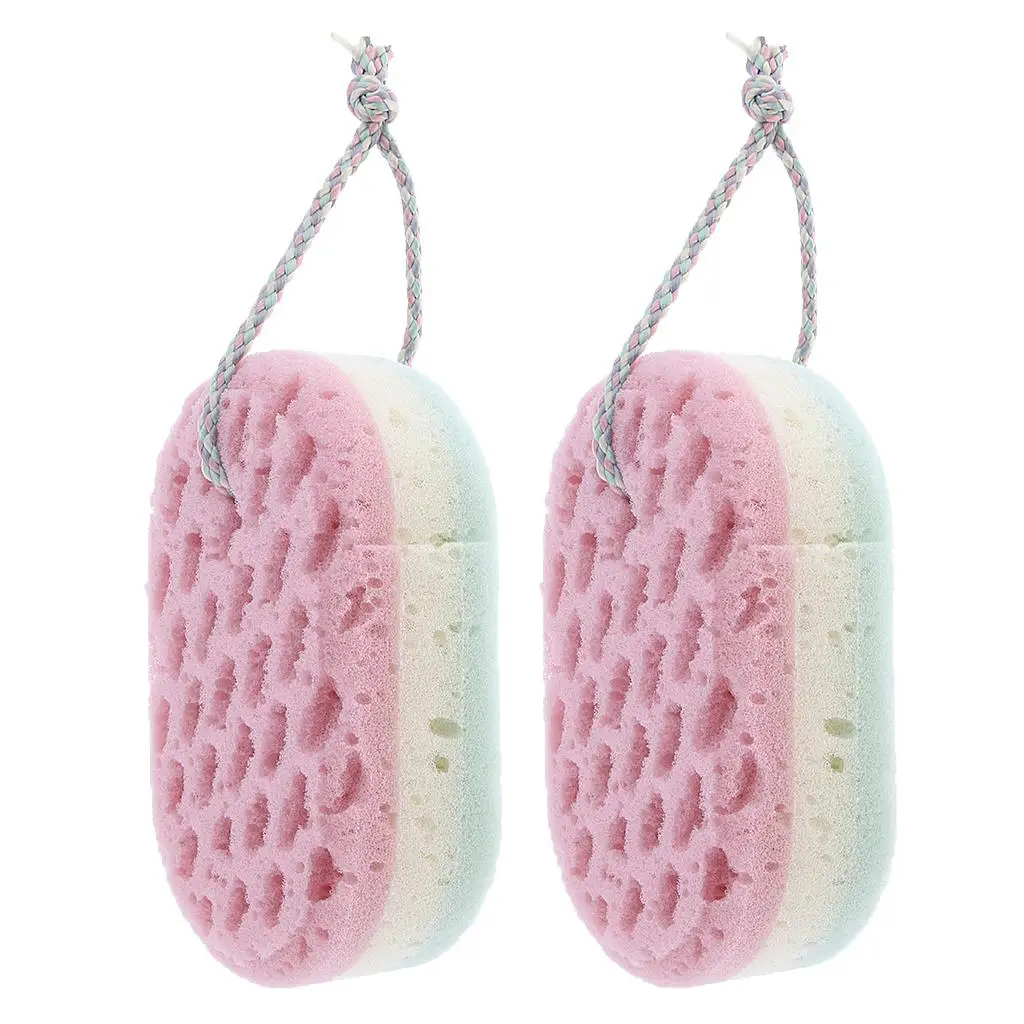 Pack of 2pcs, Care Bath Sponges, Body Scrubbers, Shower Massage Bathing Brushes for Exfoliating, Srubbing