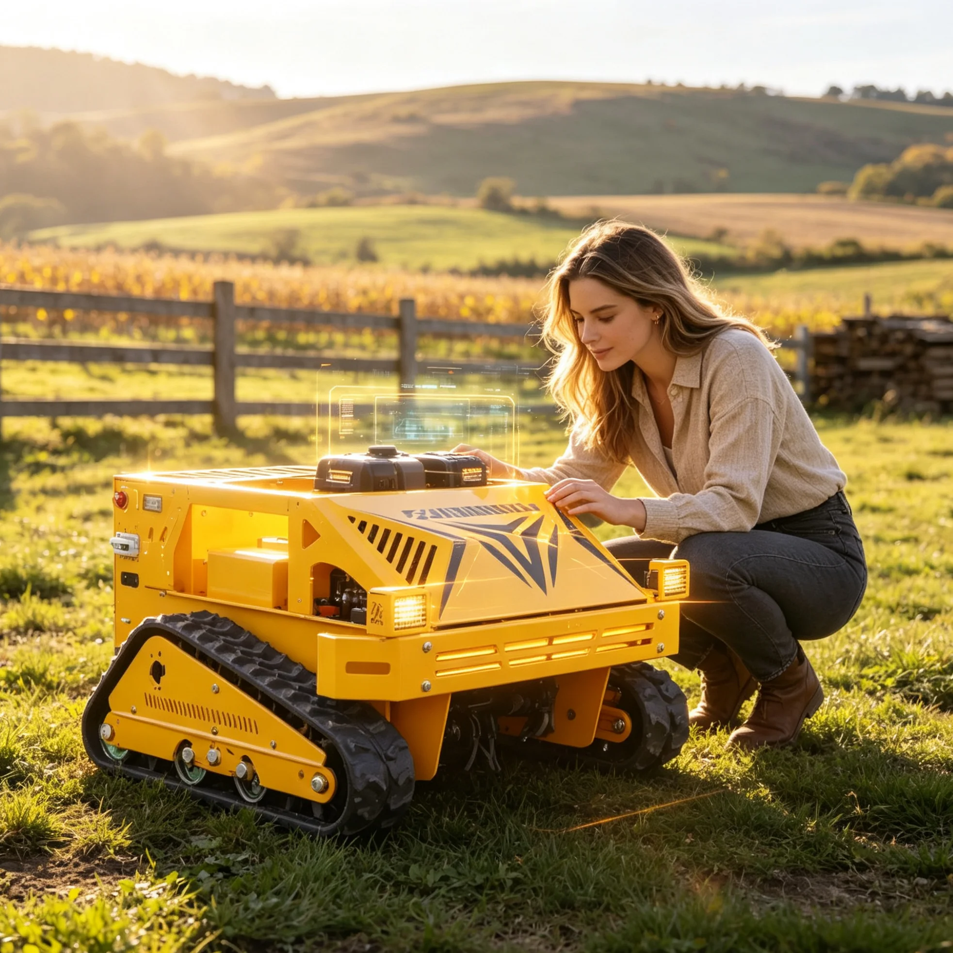 Customized Remote Control Flail Mower Hammer Flail Mower Radio Controlled Tracked Lawn Mower For High Grass