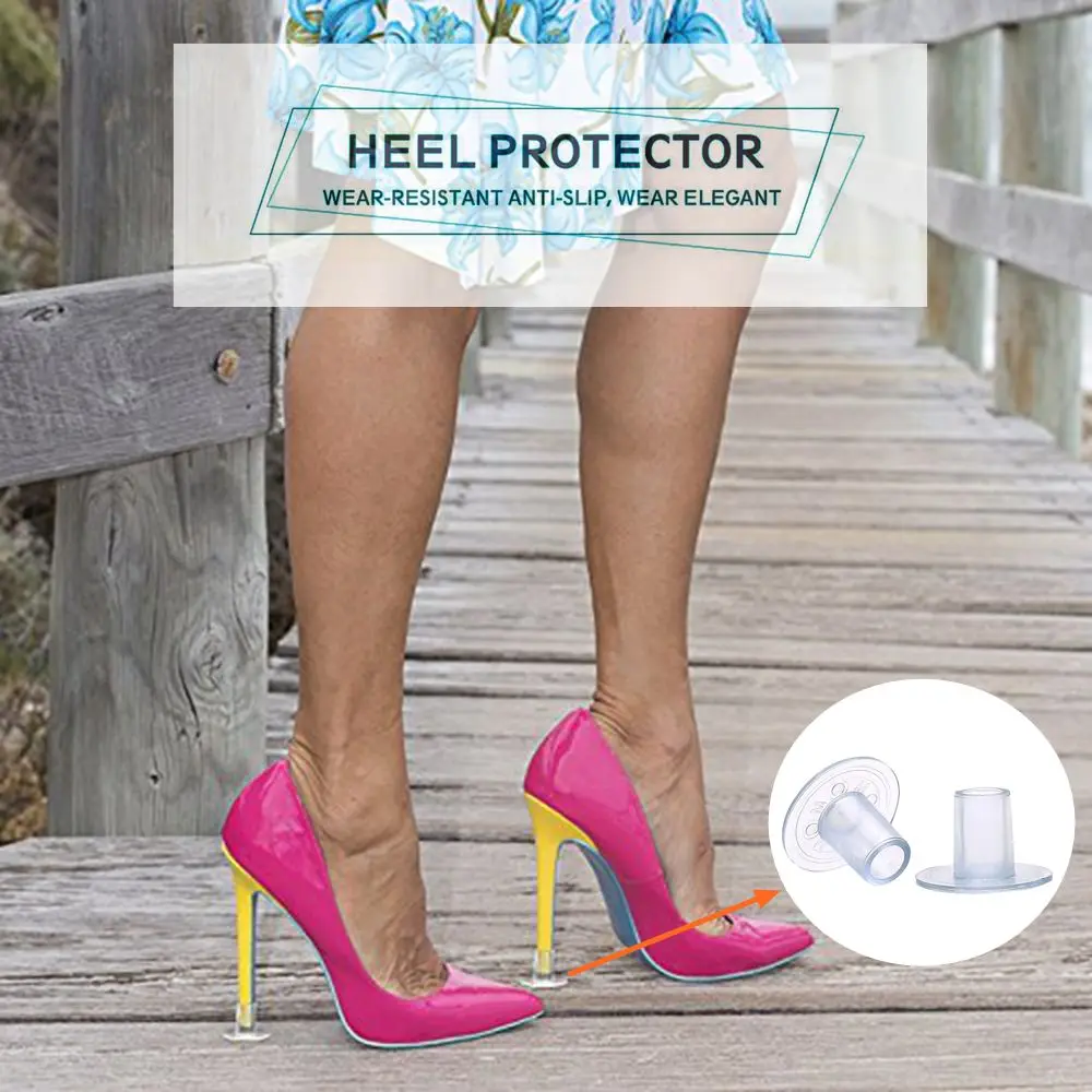 15 Pair High Heel Protectors Heel Stoppers for Wedding Collection Heel Caps Protecting Heels from Grass Gravel Bricks and Cracks