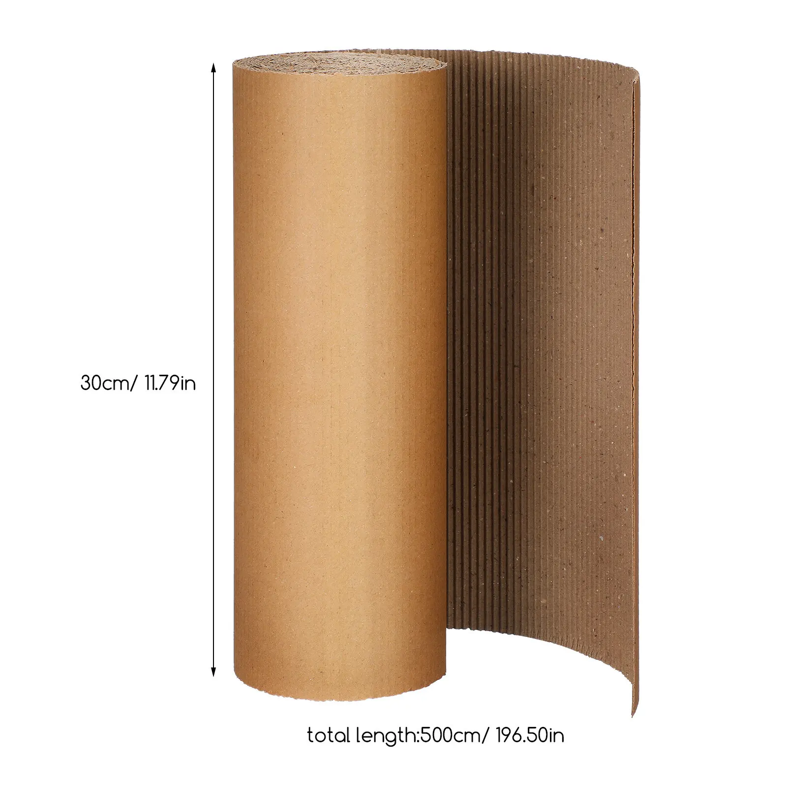 1 Roll Single Face Corrugated Cardboard Roll for DIY Crafts Packing Shipping Storage Flat Sheets Wrapping Mailing Inserts view 4