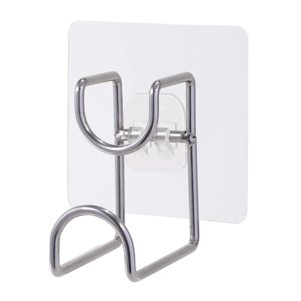4Pcs Wall Hooks Stainless Steel Self-Adhesive Strong Paste Storage Racks for Kitchen Bathroom Wash Basin Sponge Holders Wall