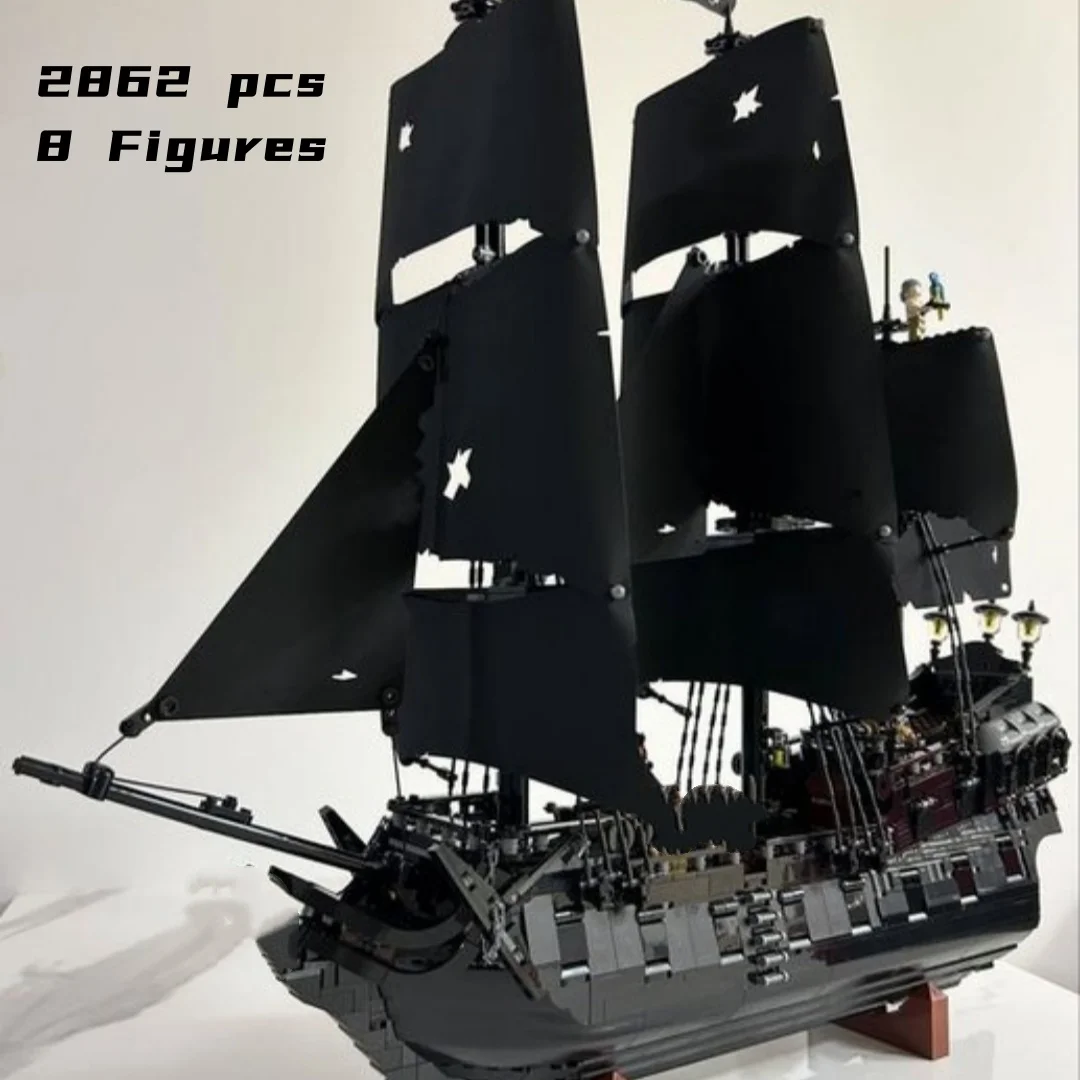 

2862 шт. кирпичи капитан Джек Воробей пиратский корабль 10365 строительные блоки модель галлон сборка игрушки фильм детский рождественский подарок