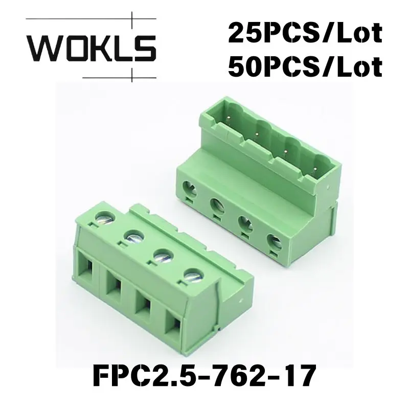 25/50PCS 2EDGKR KF2EDGRK Solderless Plug-in Separable Mating Terminal Block PCB Electrical Wiring Connector