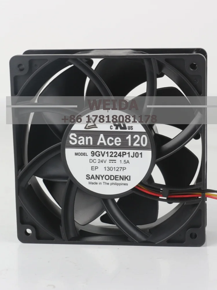 

Sanyo 5V 12V 48V DC 24V 1.5A AC EC 12038 120X120X38MM 12CM Frequency Converter High Airflow Four-wire 9GV1224P1J01 Cooling Fan