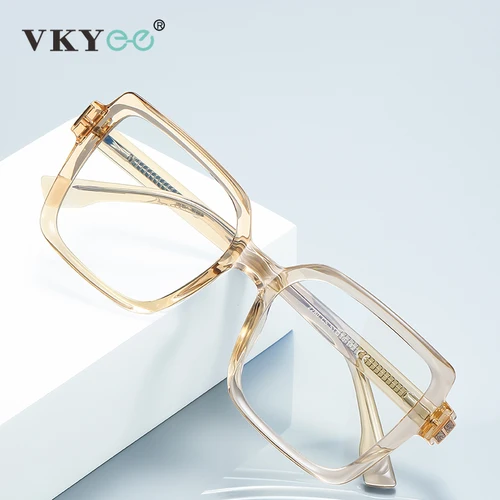 Imagen 2 del producto VICKY, nuevas gafas de lectura con diseño de marco cuadrado geométrico a la moda, gafas de lectura antiluz azul para mujer, se pueden personalizar con prescripción PFD2280