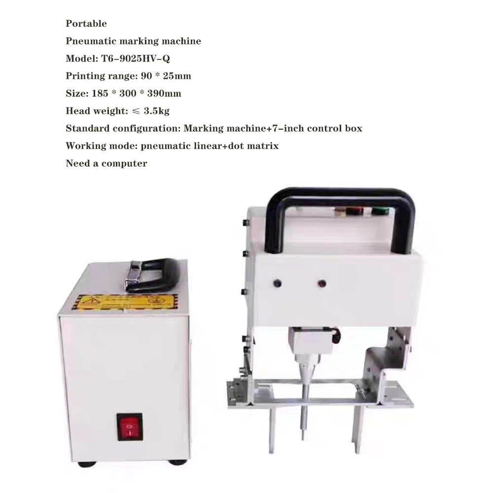 

Portable pneumatic marking machine 80*30MM for Automotive frame engine motorcycle Vehicle frame Number 220V/110V