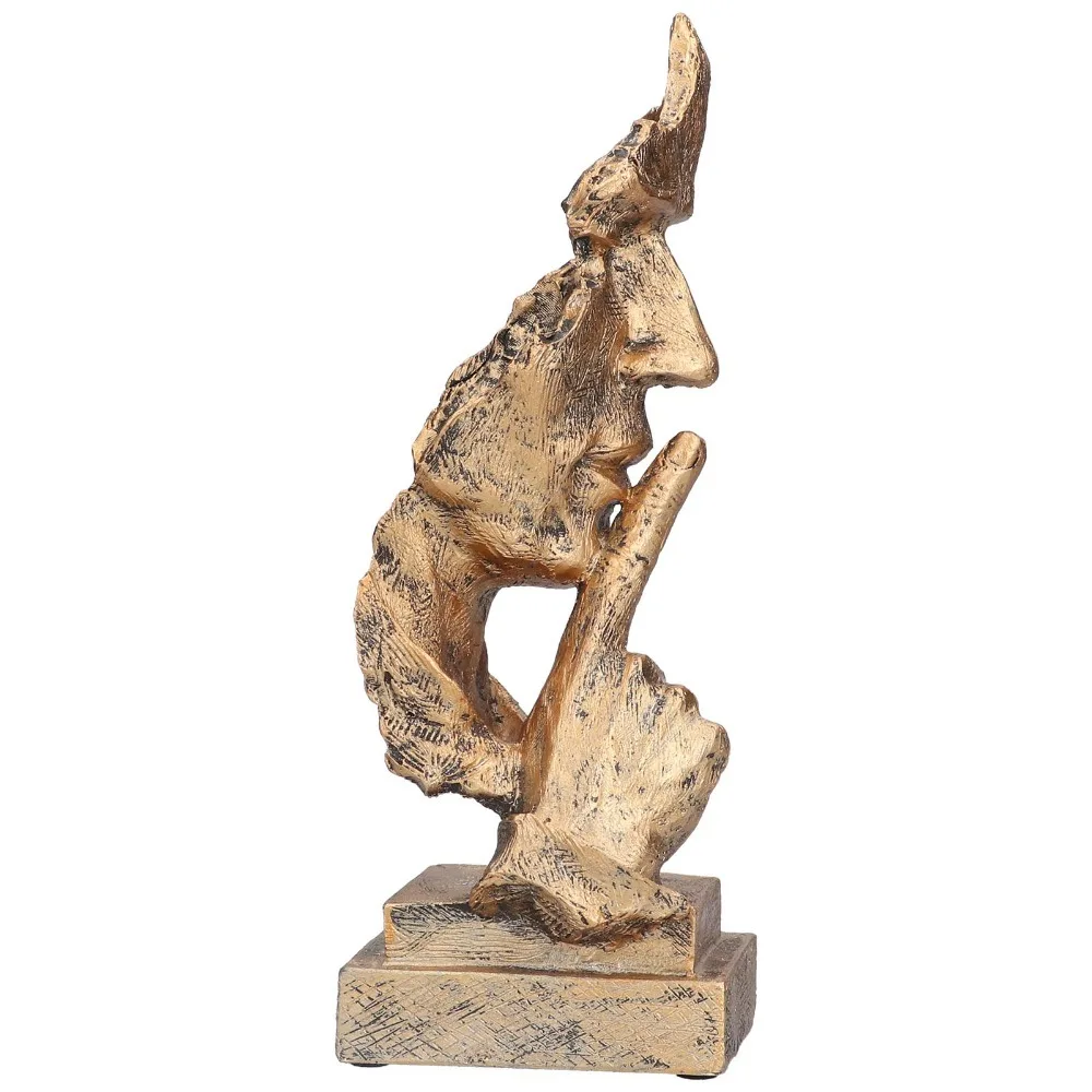 Decoration Desktop Keep Silence Statue Office Decor Unique Design Resin Figure Ornaments Thinker Statue Home