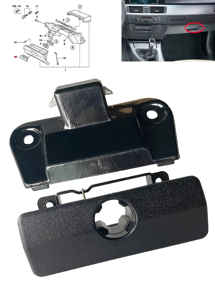 Lock Catch Glove Box For 3 E30 5 2PC Glove Box 51 16 1 849 472 51 16 1 946 513 ABS Plastic E34 7 E23 Z1 Z3 For