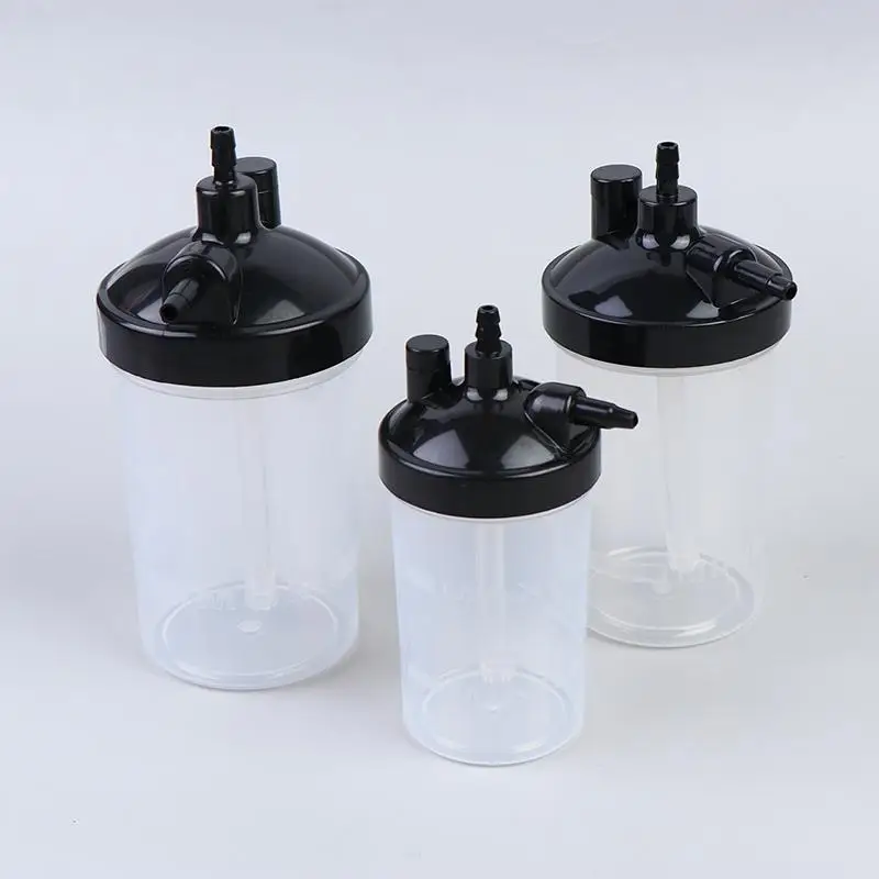 Bouteille à bulles d'oxygène en plastique, humidificateur d'eau, bouteille d'humidification pour régulateur d'oxygène, accessoires pour concentrateur d'oxygène
