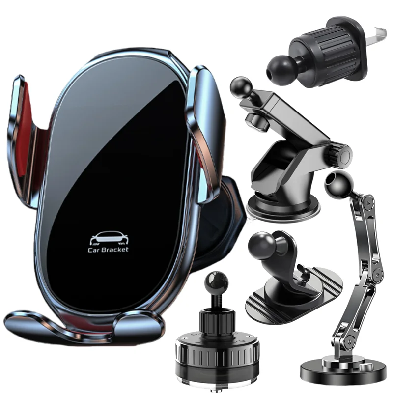 

Универсальный автомобильный держатель для телефона с зарядкой 360° ° Крепление для телефона с поворотом и управлением одной рукой для Samsung S25 S24 S23, iPhone 17 16 15 14 13 12 11