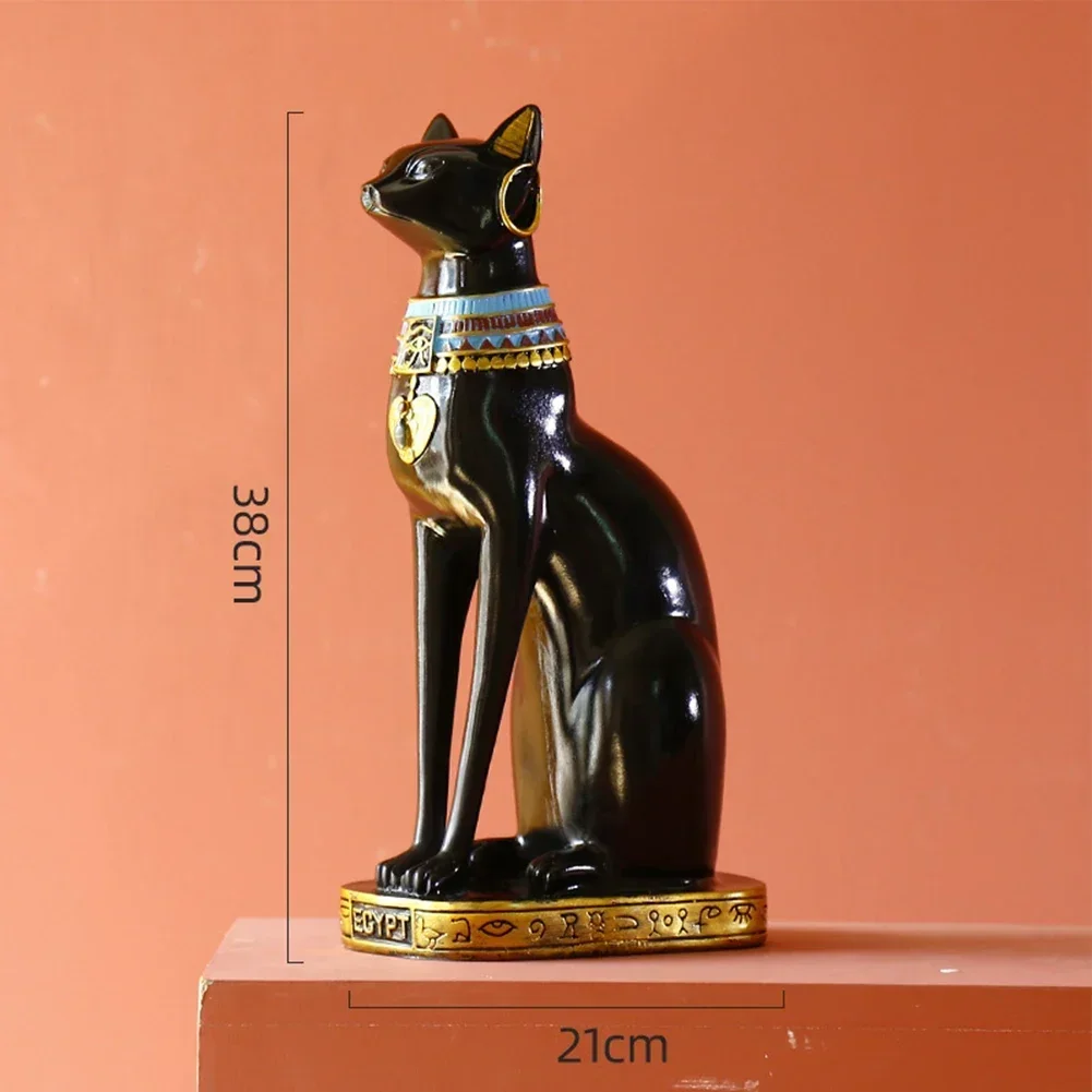 1pcs Creative Egyptian Bastet Collectible Figurine Cat Goddess Statue Candle Holder Home Garden Mini Animal Ornament