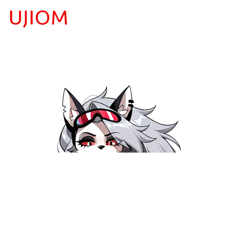 UJIOM Skiing Sport Furry Girl Wall Sticker Alluring Hotwife Loona Elegant Occlusion Scratch Decal Computer Case Home Decor