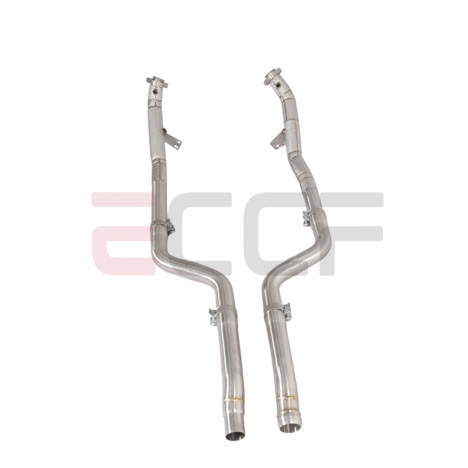 Sporty Downpipe With Heat Shield For Mercedes CLS350 W218 E400 W212 Aggressive Exhaust Sound Plug and Play Upgrade Performance