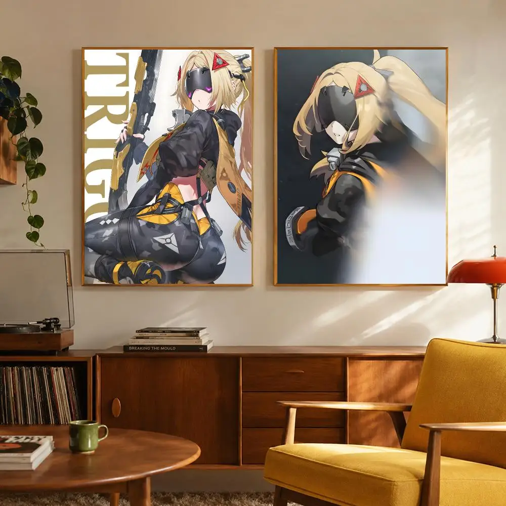 Game Character Zenless Zone Zero Trigger Poster Digital Solvent Print Waterproof PP Fade-Resistant Wall Art Room Decor Gift