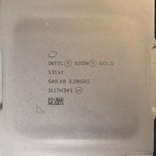 

Stocked SRKXR Xeon 5315Y Processor TDP 140W 8cores 16threads 12M Cache 3.20 GHz FC-LGA16A Tray Gold 5315Y CPU for server