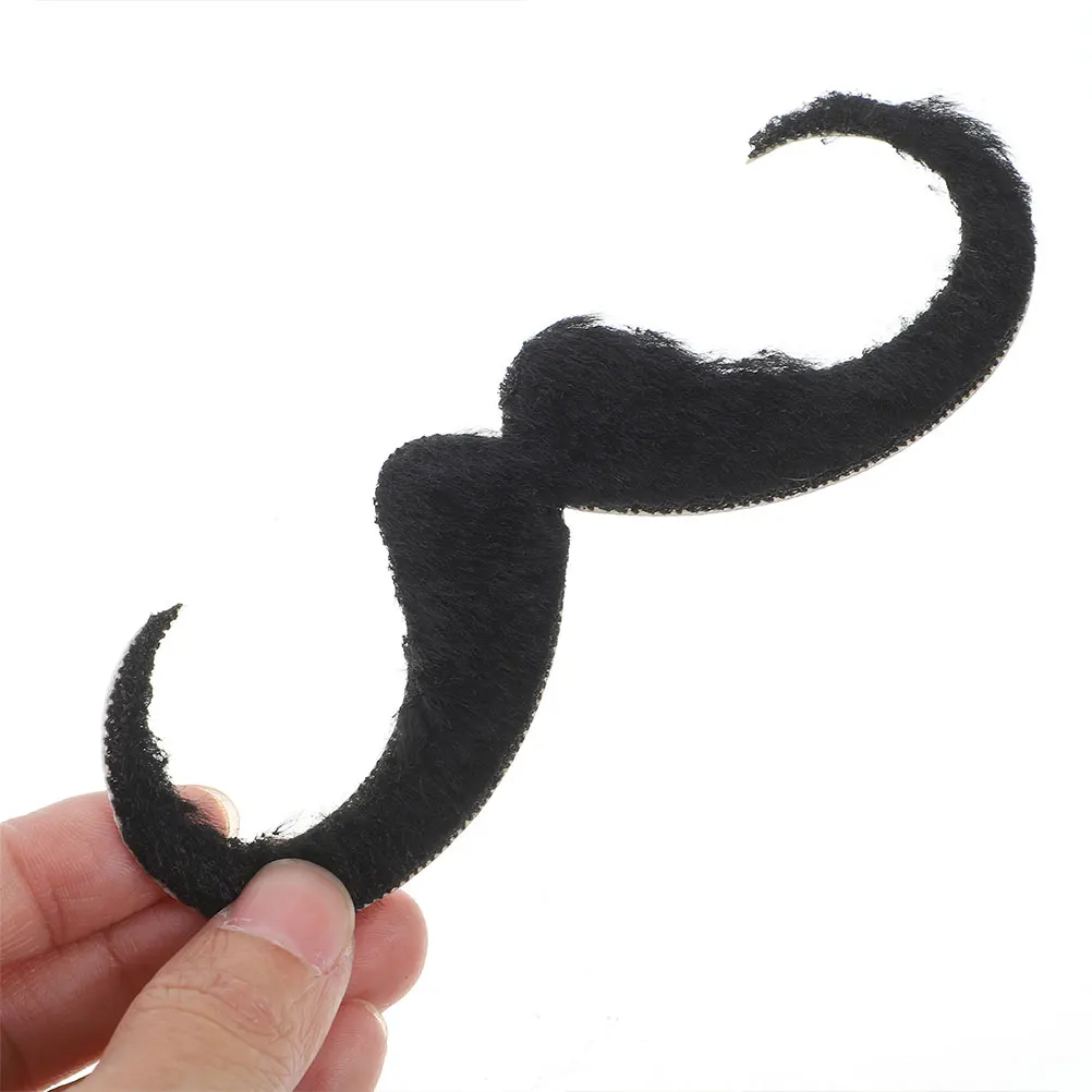 

2pcs Fake Beard Self Adhesive Mustache for Costume Halloween Party Realistic Facial Hair Mens Cloth Cosplay Accessory