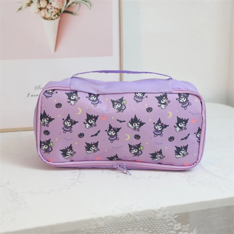 Hello Kitty Sanrio Large Capacity Portable Travel Organizer Bag, Kuromi Cinnamoroll Cosmetics Bag, for School, Work, & Travel