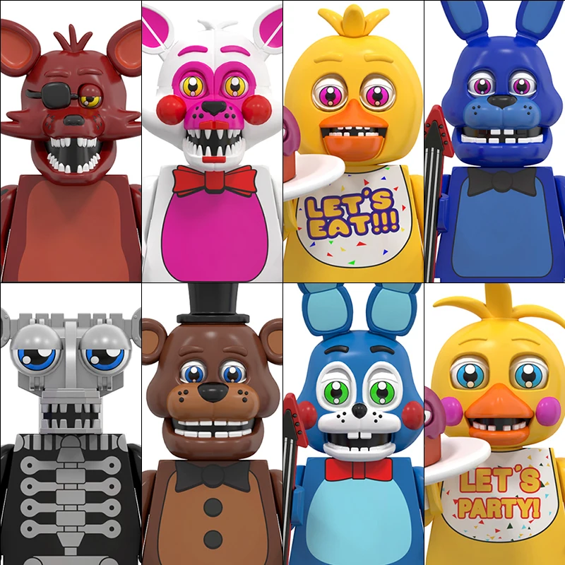 V1004 Anime Cartoon Model Bricks Horrible Thriller Mini Compatible Assemble Puzzle Toy Building Blocks boy Birthday Gifts