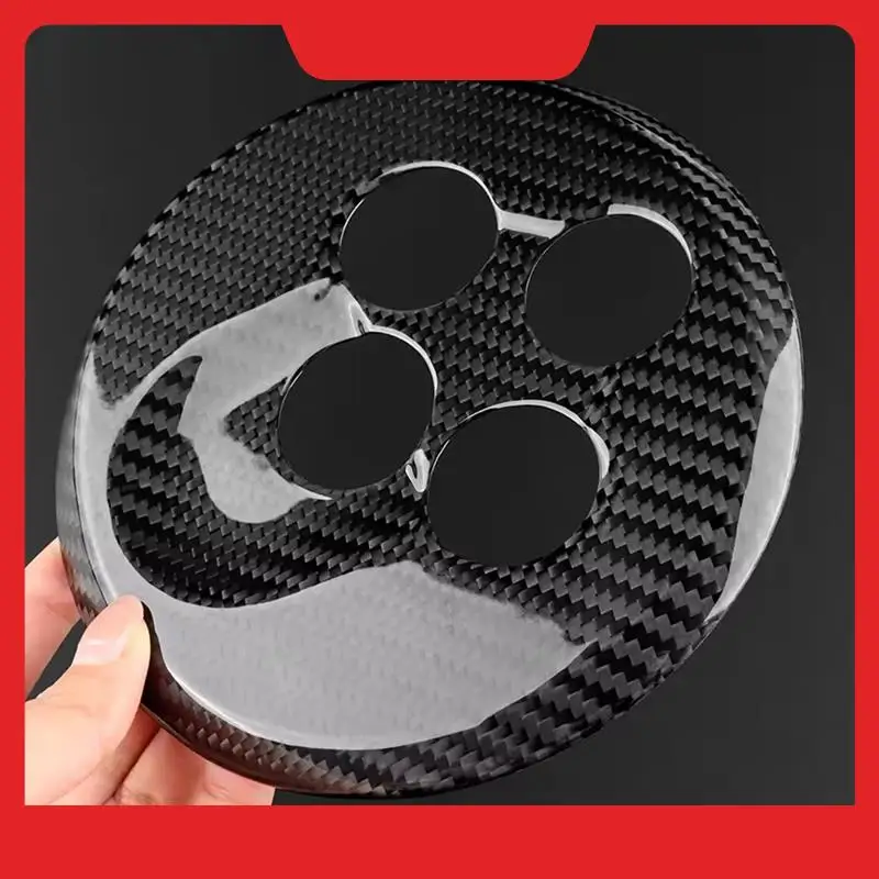 حقيقي الصلب ألياف الكربون ملصق سيارة التلقائي والعتاد التحول غطاء لوحة الكسوة ل Abarth 595 695 2012-2023