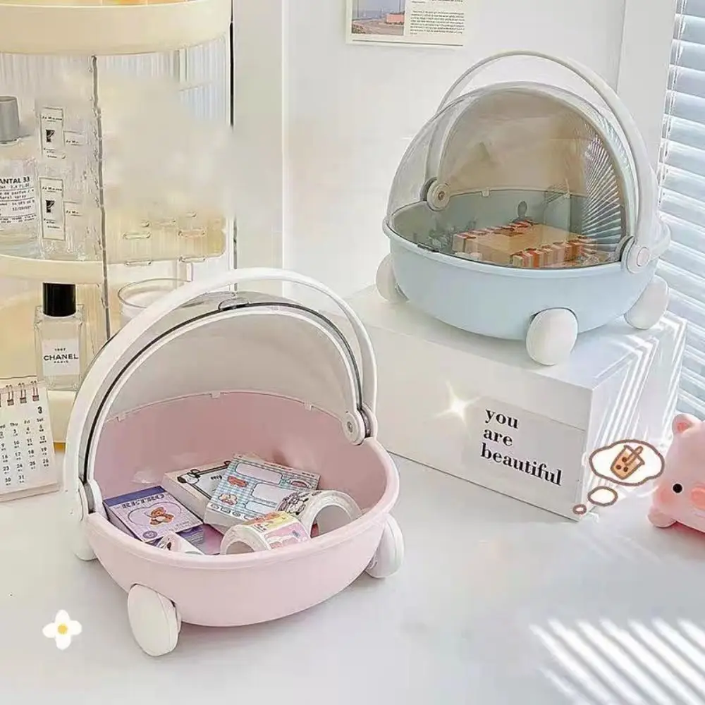 Cute Cradle Desktop Storage Box Creative Dust Proof Key Storage Tray Large Capacity Cartoon Desktop Organizer Boxes Snack