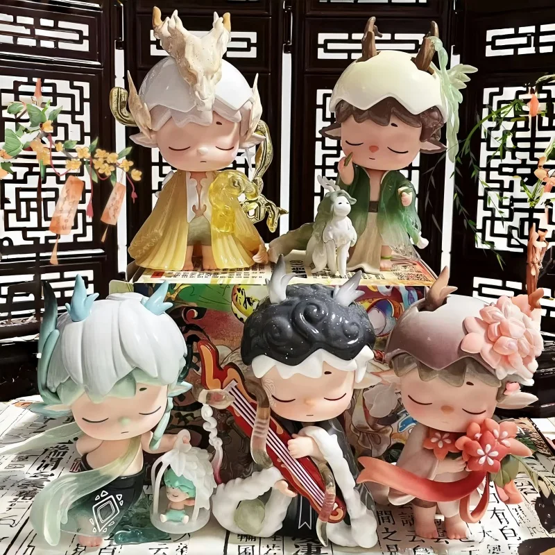 

Authentic In Stock Mimi Fenghua Lu Blind Box Trendy Play Chinese Style Figurines Cute Creative Desktop Ornaments Holiday Gifts