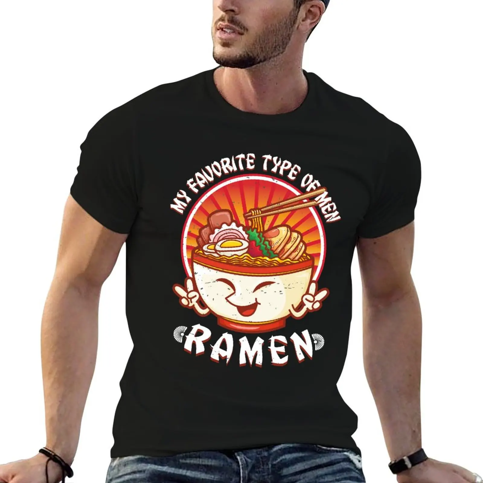 Marca t hombres tipo camisetas hombres 100% mi para camisas camiseta favorita de algodón camisa gráfica hombre Ramen lujo