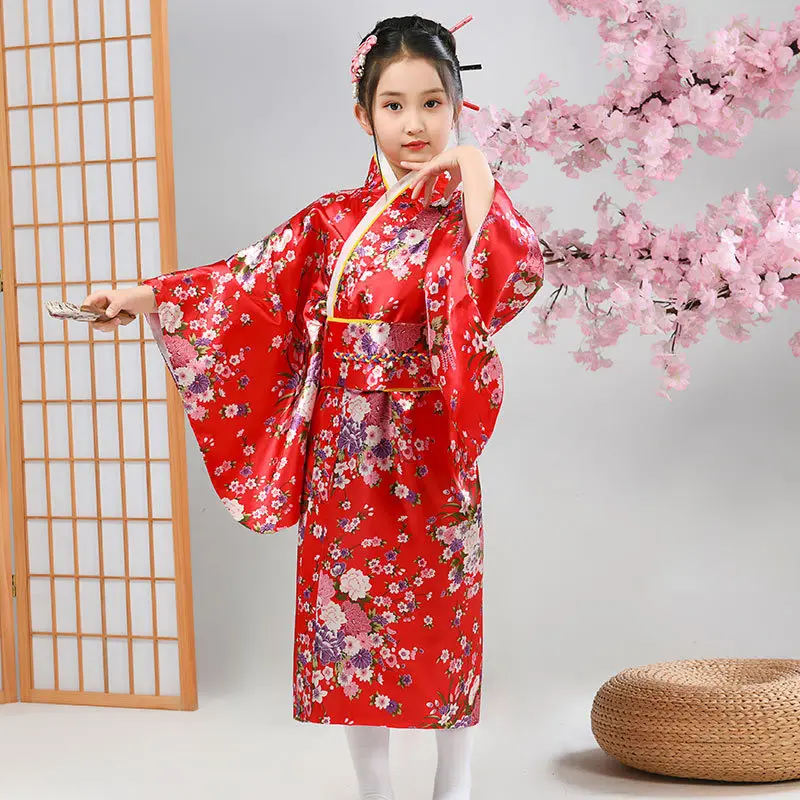 Kimono da ragazza in stile etnico abbigliamento formale giapponese tradizionale cardigan stampato migliorato pigiama abito da palcoscenico costume da palcoscenico