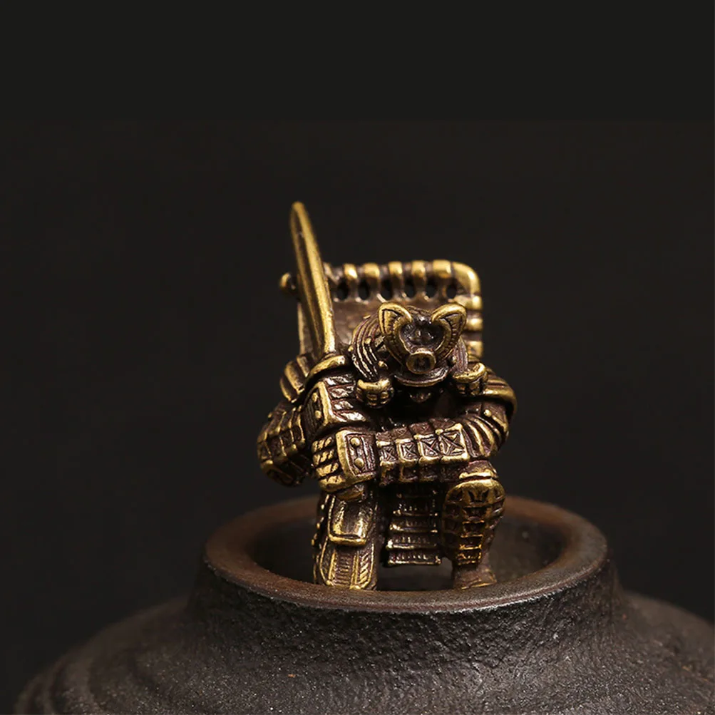 Retro Brass Knife Beads para Samurai, Broadsword japonês, Lanyard Pingentes, ferramenta ao ar livre, DIY Paracord, pulseiras tecidas, acessórios, EDC