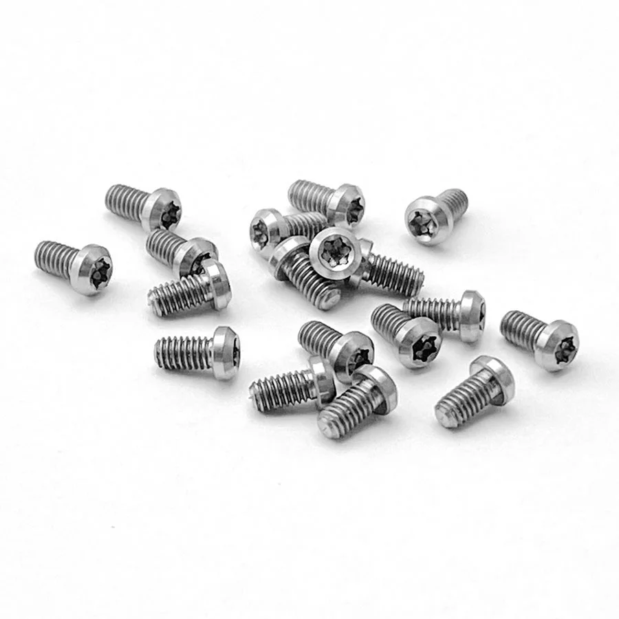 10pcs Titanium Alloy Folding Knife Handle Screws M2.5 M3 Thread T8 Torx Flat Head TI Nails DIY Making Accessories Parts Tools