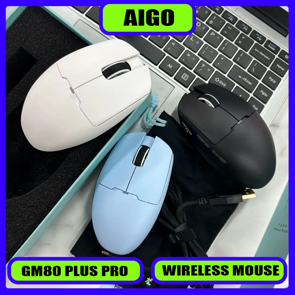 

Беспроводная мышь Patriot GM80 PLUS PRO Bluetooth PAW3311/PAW3395 Легкая проводная трехрежимная игровая мышь для киберспорта 1000 Гц