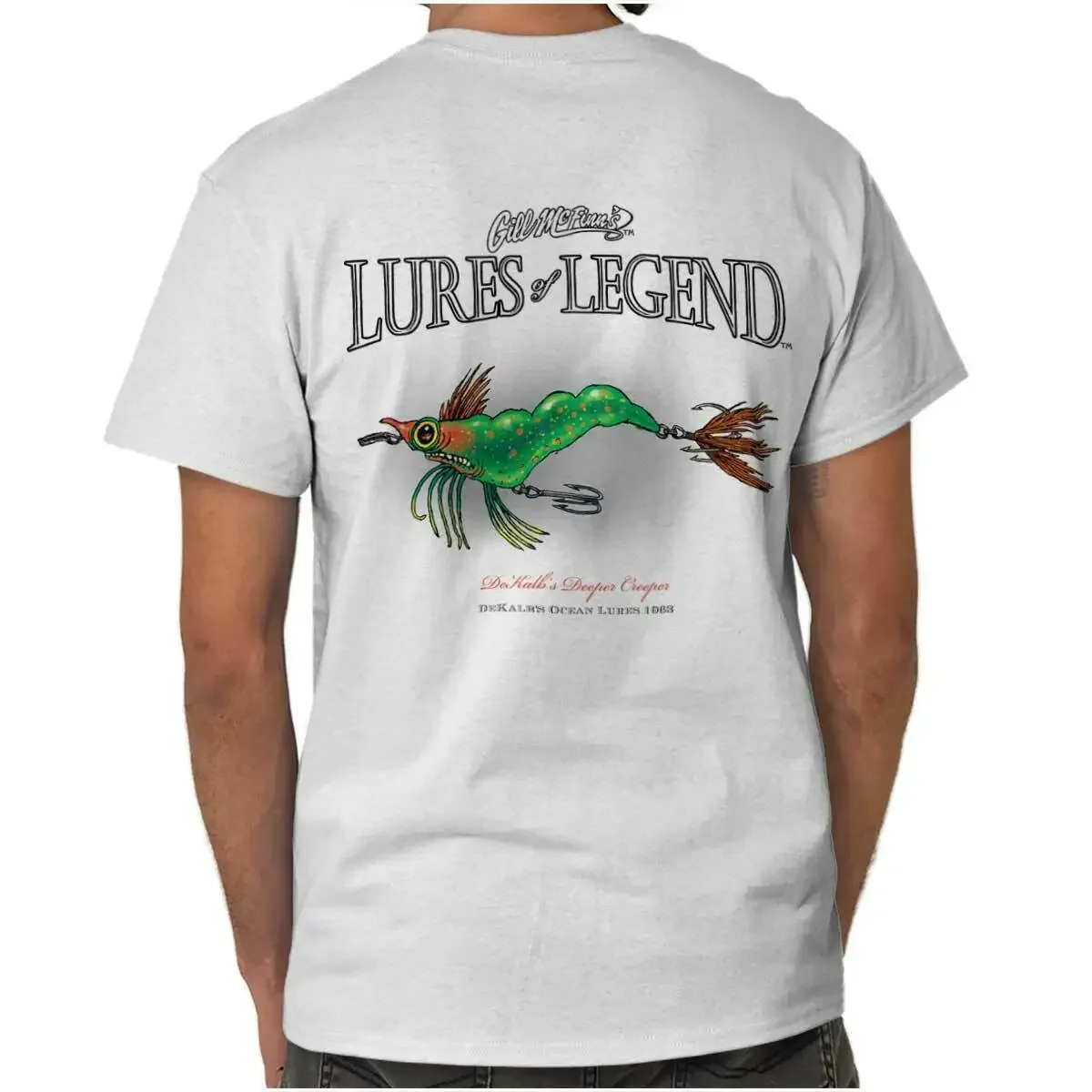 

Funny Fisherman Angler Fishing Dekalb's Shrimp Ocean Lures T-Shirt 100% Cotton O-Neck Summer Short Sleeve Casual Mens T-shirt