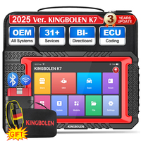 KINGBOLEN K7 OBD2 Scanner 3 Years Free Update Bidirectional Bluetooth Scan Tool ECU Coding 31+ Reset FCA AutoAuth Active Test