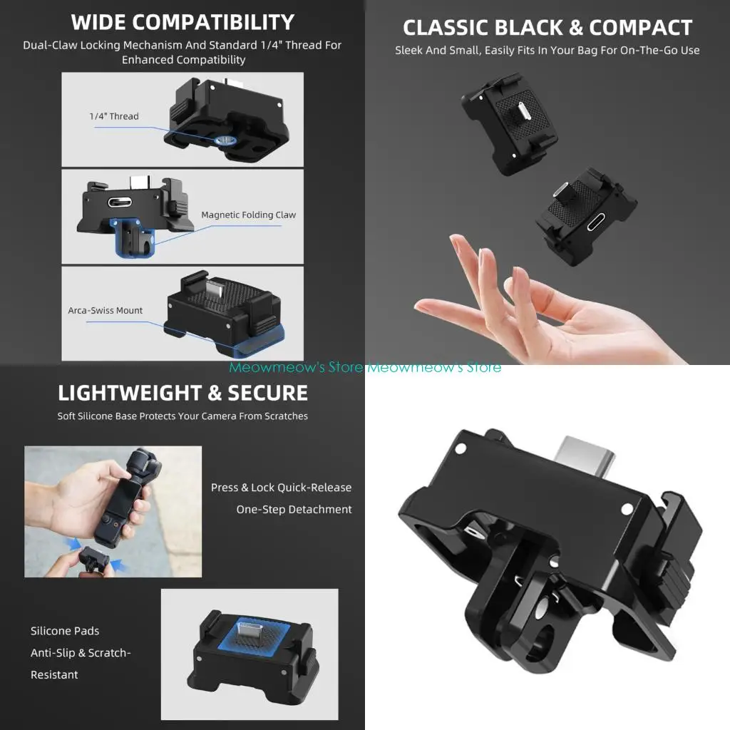 W91A الإفراج السريع كاميرا لوحية قاعدة شحن ترايبود جبل محول الإفراج السريع لجيب 3 ملحقات كاميرا العمل