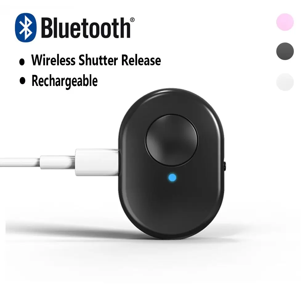 Phone Camera Controller Rechargeable Remote Control Button Wireless Bluetooth Self-Timer Shutter Release For IOS Android