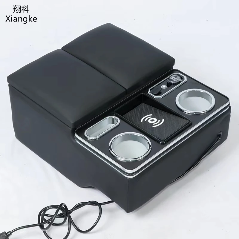 

For Toyota Hiace 200 DX Car Armrest Console Box Wireless Charging Cup Holders Armrest Box Hiace Console Box