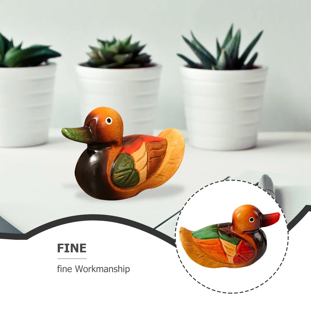 Body Mandarin Duck Ornaments Ducks Crafts Desktop Statue Wooden Adorn Charm Wedding Gift Modeling Home Decor Bridesmaid