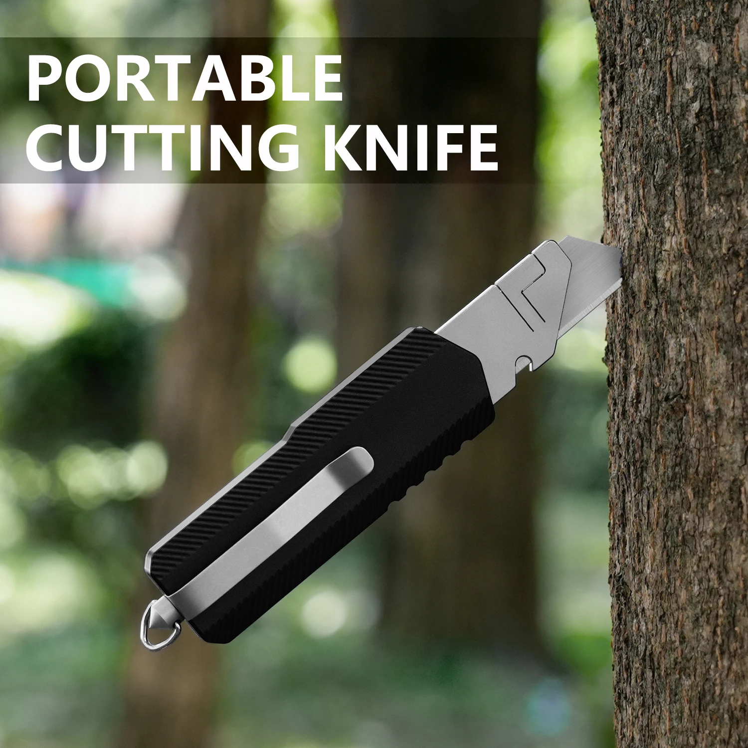 

Outdoor EDC Knife Multifunctional Pocket Knife Aluminum Alloy Handle Carbon Steel Blade With Packaging Box