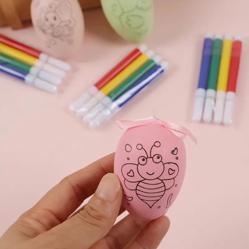 DIY Painting Easter Eggs with Paint Pen Easter Eggs Painting Kit Easter Egg Coloring Craft Kit for Easter Theme Party