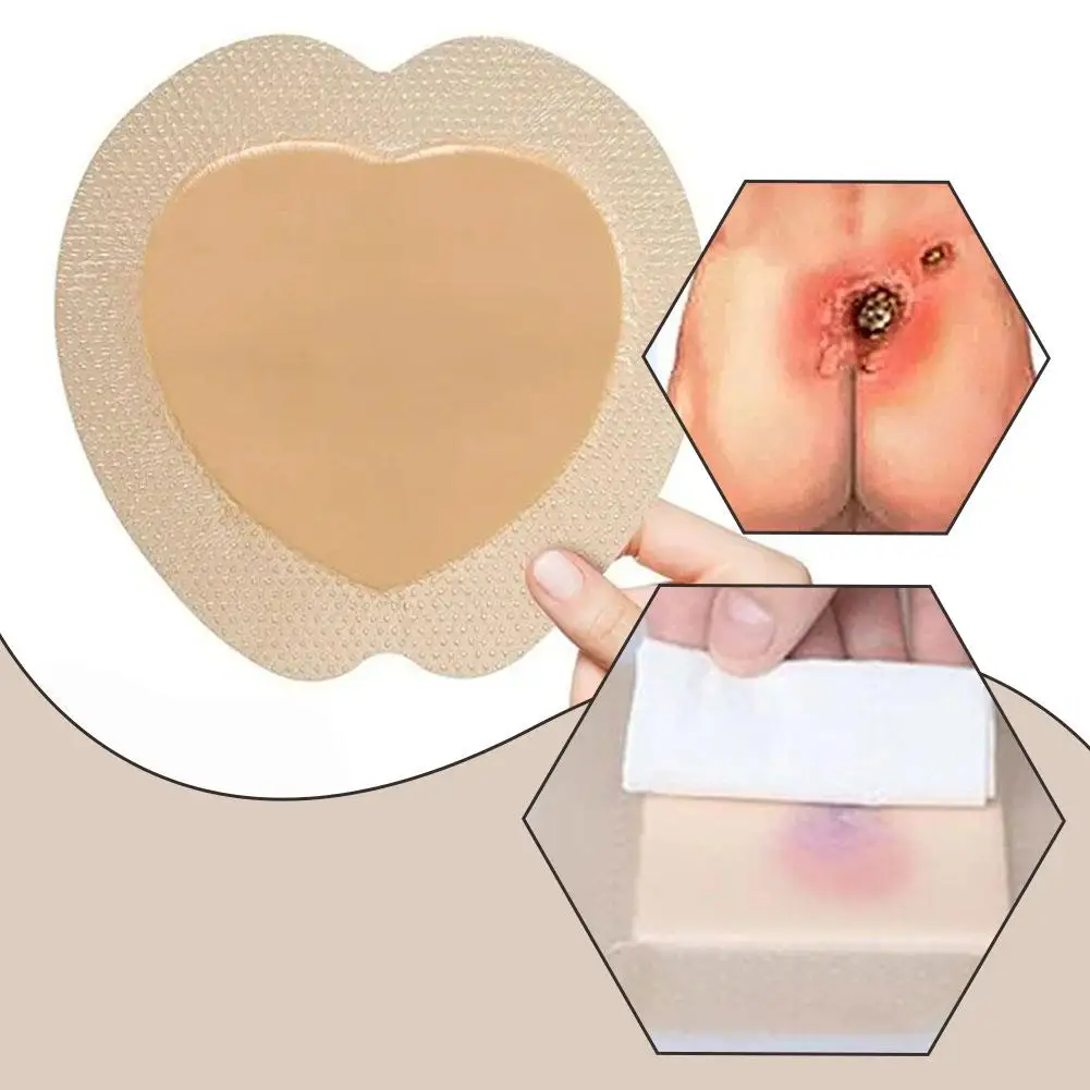 1 قطعة التهاب الضغط التصحيح العقيمة رغوة خلع الملابس هلام السيليكون ضغط قرحة السرير المسنين الأرداف الضغط التصحيح #1