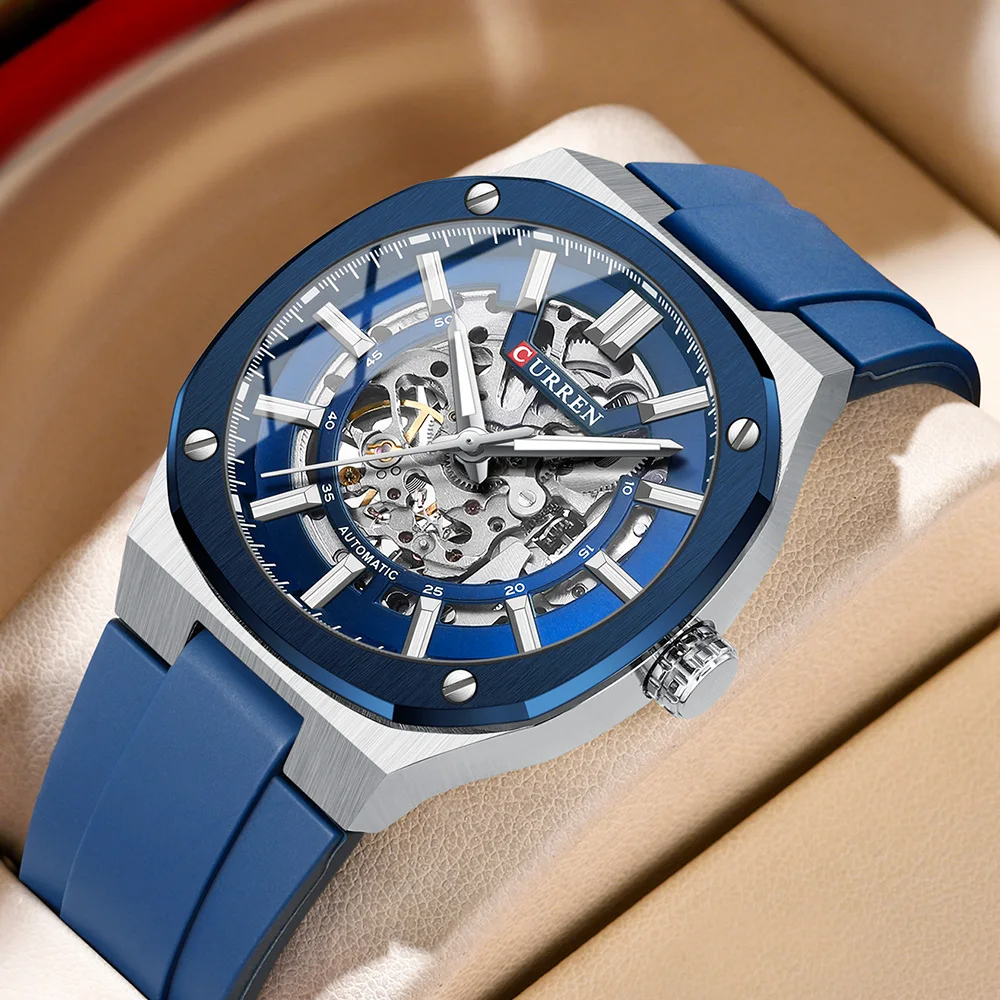 CURREN 2025 New Men's Watches Top brand Luxury Mechanical Automatic Watch Men AR Sapphire Wristwatch Men