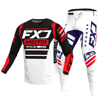 Motocross Gear Set Off-road MX DH BMX ATV MTB Enduro Racing Suit Men Kits Women Jersey Pants Motorcycle Combo Pink White Black