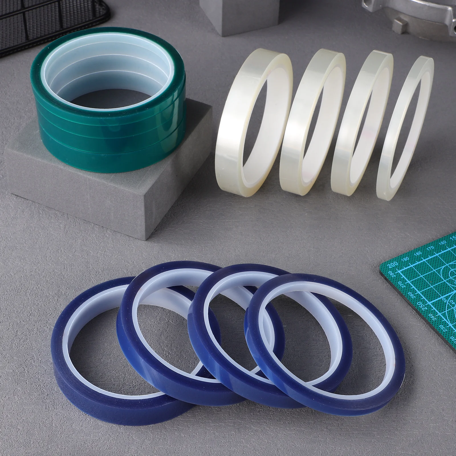 

12 Rolls Sublimation Heat Press Tape High Temperature Heat Transfer Tape for Electronics Printing DIY Crafts DIY Craft Tapes