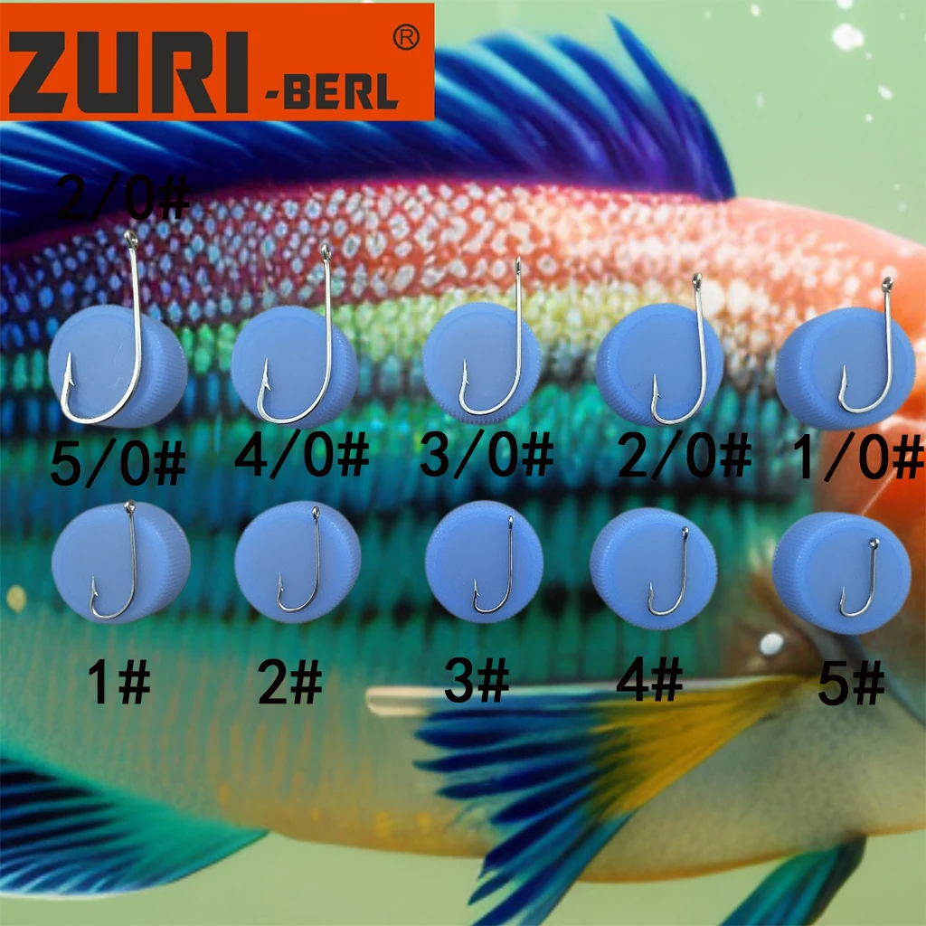 Anzuelos de acero al carbono plateados para pesca marina - imagen 3
